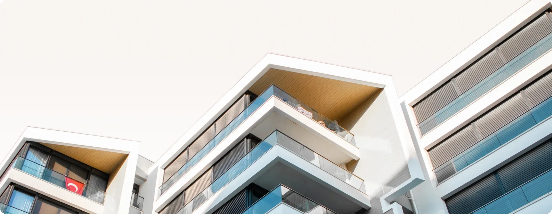 Sleek residential buildings under clear sky