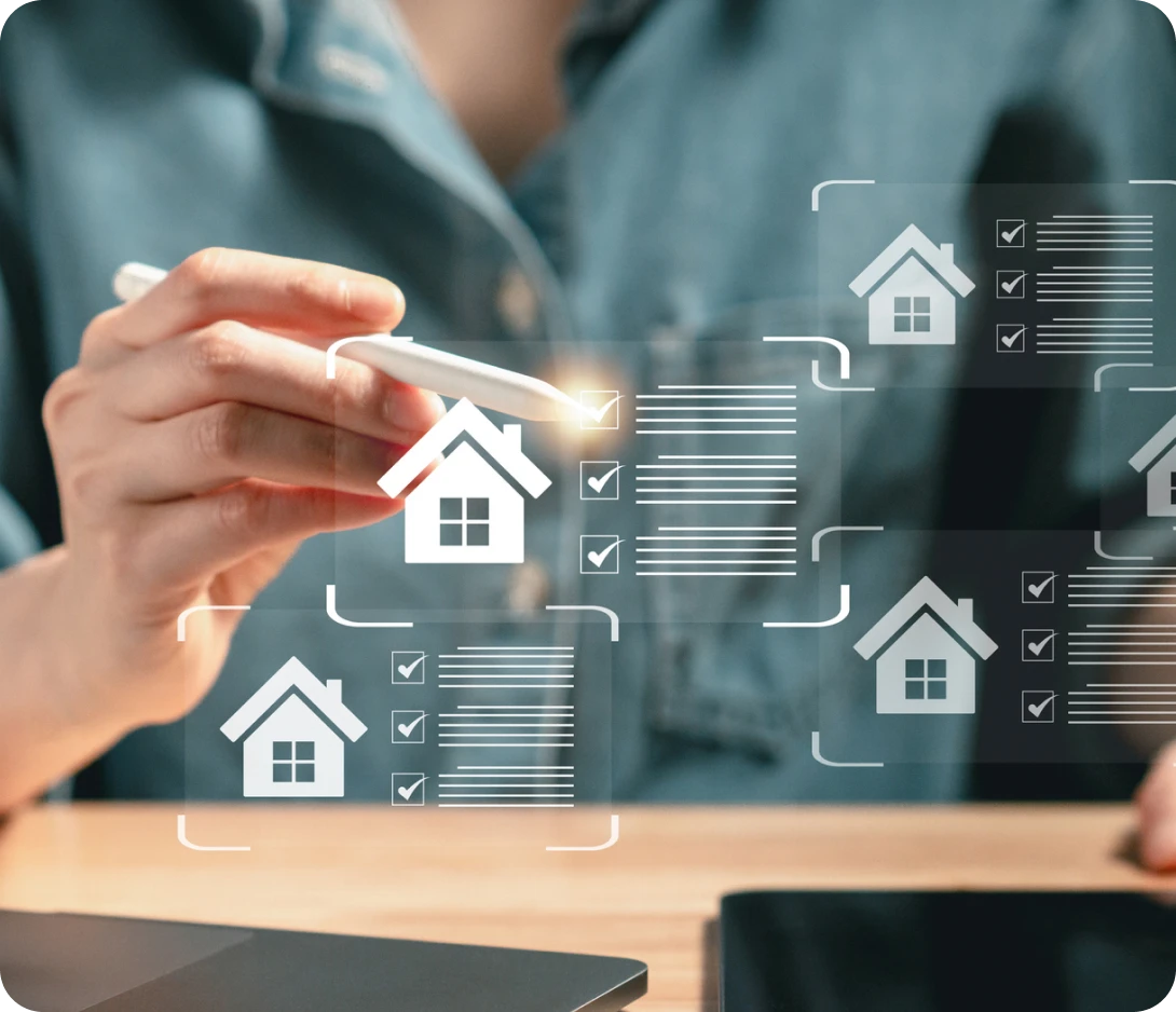 Person using stylus on digital interface