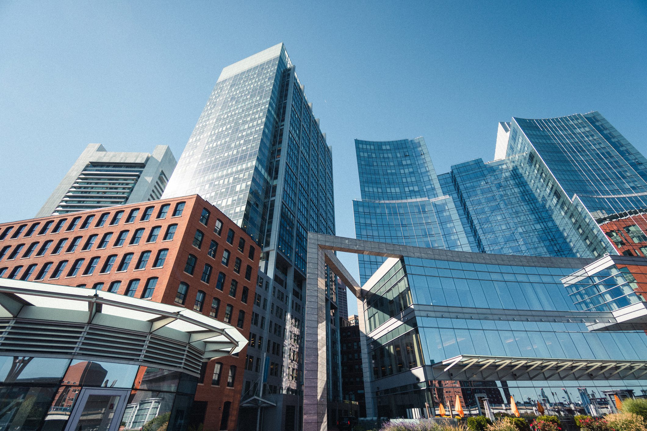 boston skyscraper low angle view
